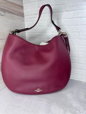 Coach Leather Hobo in Red